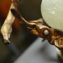 Светильник - ночник «Магическое дерево» с шаром из цитрина и горным хрусталем. Фото 7