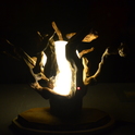 Светильник - ночник «Магическое дерево» с шаром из цитрина и горным хрусталем. Фото 26